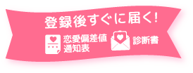 登録後すぐに届く！恋愛偏差値通知表・診断書